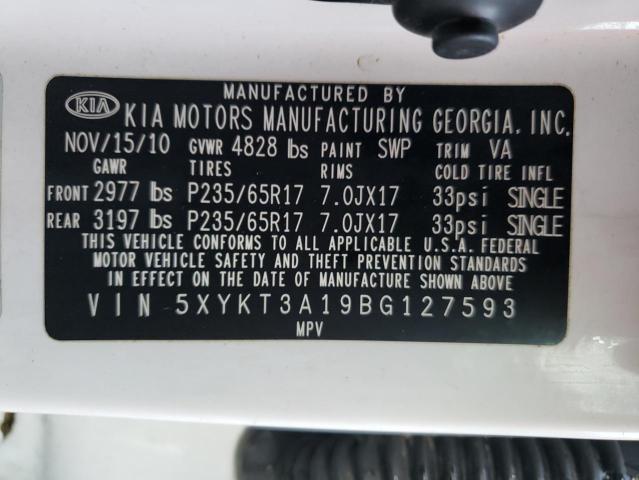 Photo 14 from auction – 2011 KIA SORENTO BA with VIN 5XYKT3A19BG127593