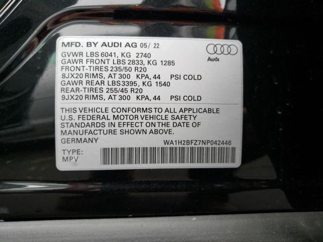 Photo 14 from auction – 2022 AUDI Q4 E-TRON with VIN WA1H2BFZ7NP042446