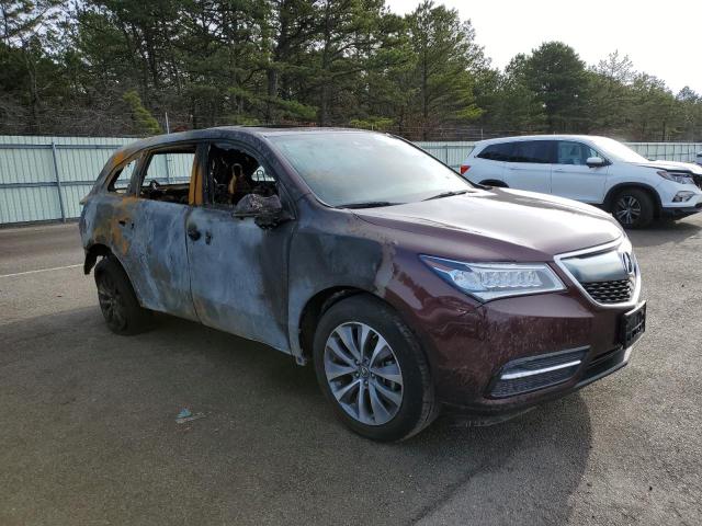 Photo 4 from auction – 2016 ACURA MDX TECHNO with VIN 5FRYD4H48GB048488