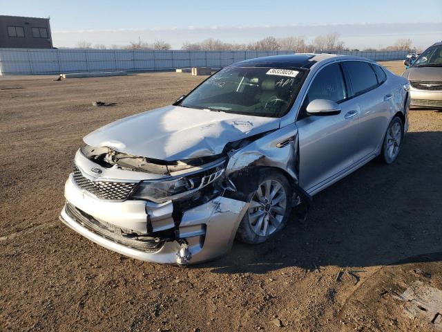 KIA OPTIMA EX 2018 with VIN 5XXGU4L34JG274642 - Photo from auction