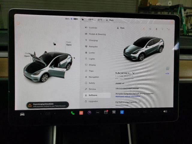 Photo 9 from auction – 2021 TESLA MODEL Y with VIN 5YJYGDEE4MF068996