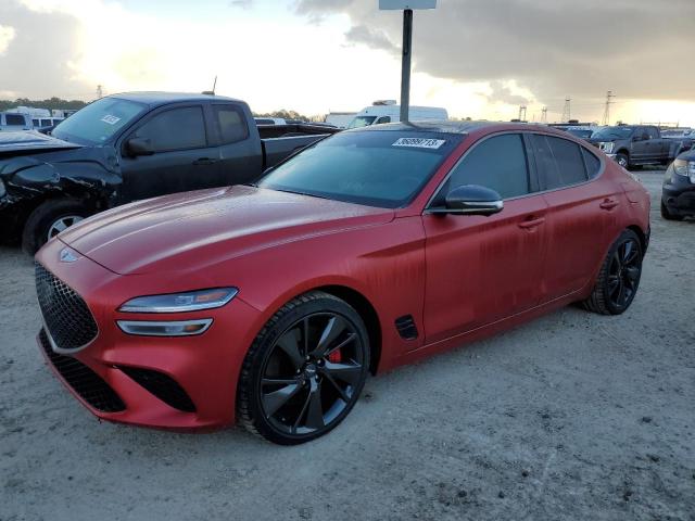 GENESIS G70 BASE 2022 with VIN KMTG54TEXNU100784 - Photo from auction
