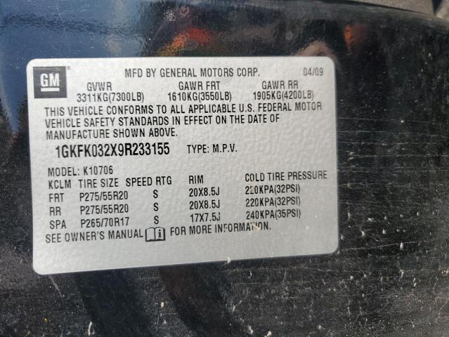 Photo 14 from auction – 2009 GMC YUKON DENA with VIN 1GKFK032X9R233155