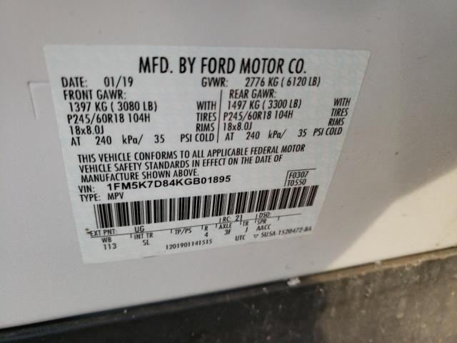 Photo 14 from auction – 2019 FORD EXPLORER X with VIN 1FM5K7D84KGB01895