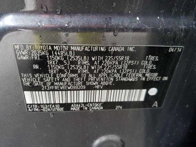 Photo 14 from auction – 2014 TOYOTA RAV4 LIMIT with VIN 2T3YFREV6EW099209