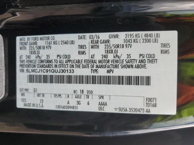 Photo 14 from auction – 2016 LINCOLN MKC PREMIE with VIN 5LMCJ1C91GUJ30133