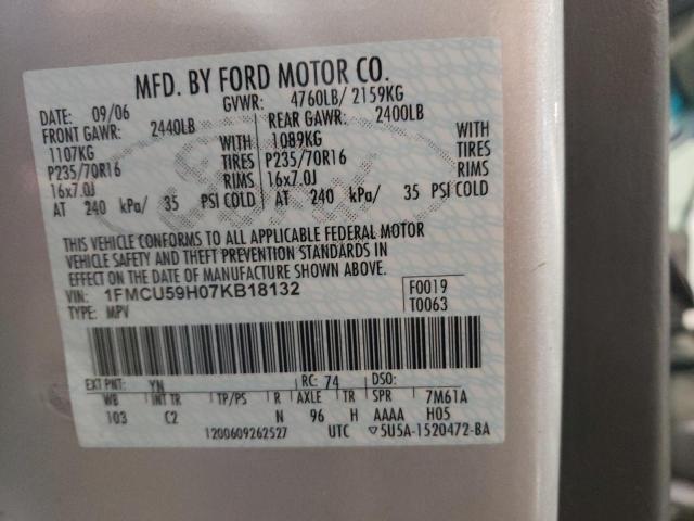 Photo 14 from auction – 2007 FORD ESCAPE HEV with VIN 1FMCU59H07KB18132