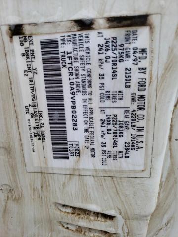Photo 14 from auction – 1997 FORD RANGER with VIN 1FTCR10A9VPB02283