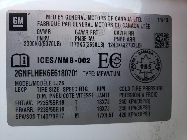 Photo 14 from auction – 2014 CHEVROLET EQUINOX LT with VIN 2GNFLHEK6E6180701