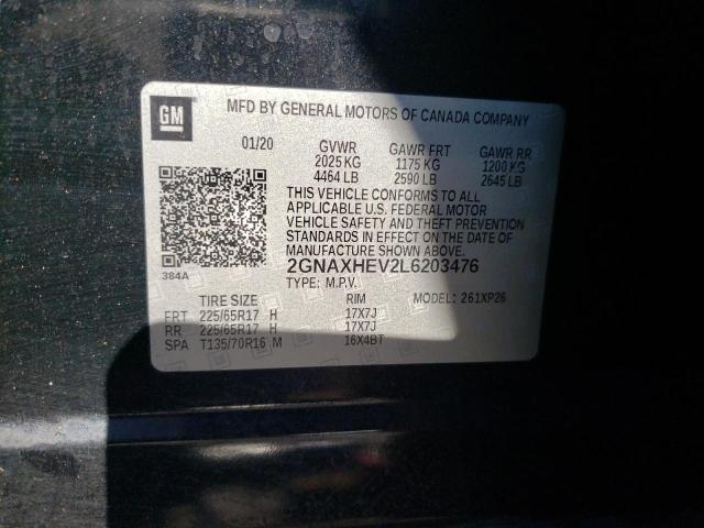 Photo 14 from auction – 2020 CHEVROLET EQUINOX LS with VIN 2GNAXHEV2L6203476