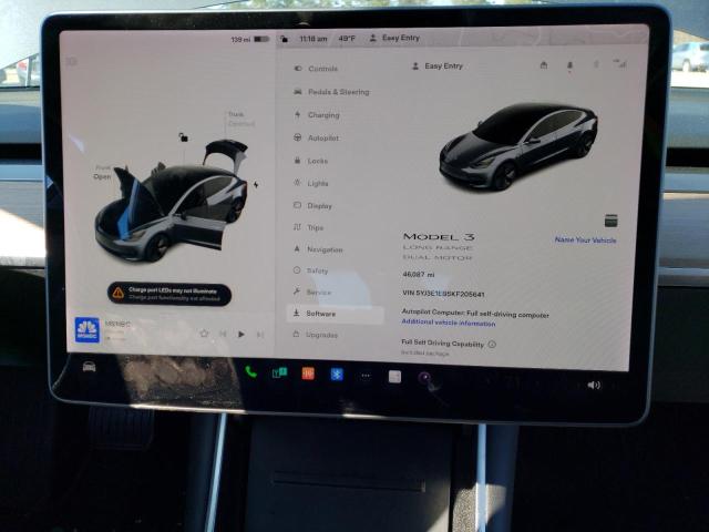 Photo 9 from auction – 2019 TESLA MODEL 3 with VIN 5YJ3E1EB5KF205641