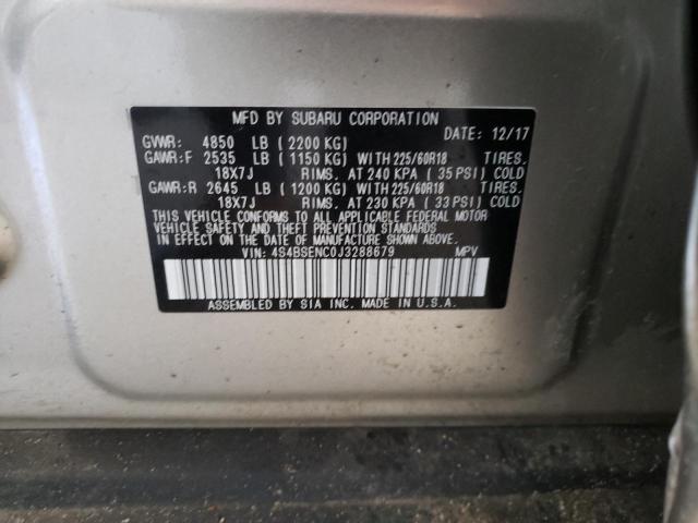 Photo 14 from auction – 2018 SUBARU OUTBACK 3. with VIN 4S4BSENC0J3288679