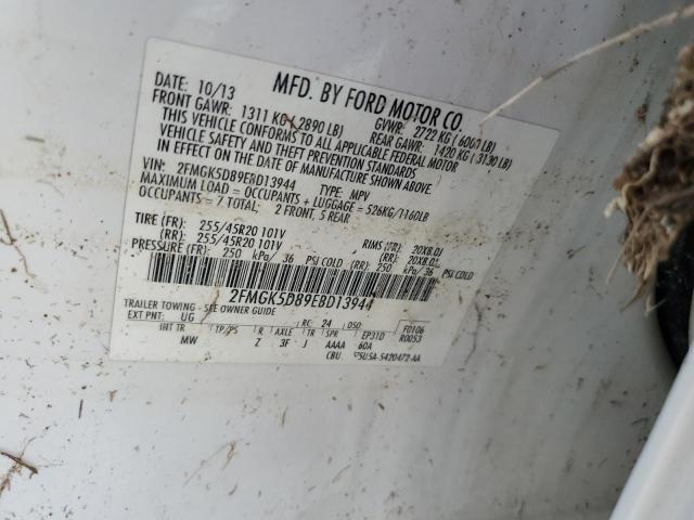 Photo 14 from auction – 2014 FORD FLEX LIMIT with VIN 2FMGK5D89EBD13944