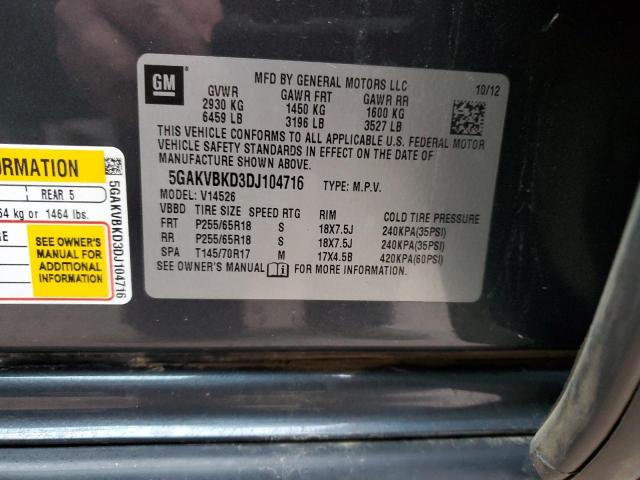 Photo 14 from auction – 2013 BUICK ENCLAVE with VIN 5GAKVBKD3DJ104716