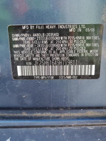 Photo 14 from auction – 2009 SUBARU FORESTER with VIN JF2SH61649H719811