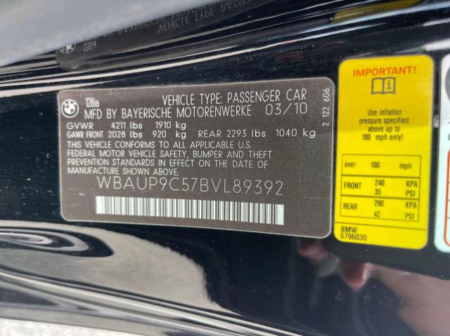Photo 10 from auction – 2011 BMW 128 I with VIN WBAUP9C57BVL89392