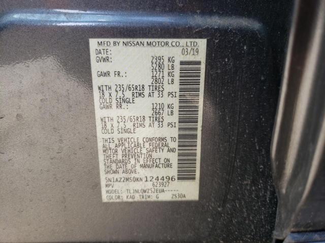 Photo 14 from auction – 2019 NISSAN MURANO S with VIN 5N1AZ2MS0KN124496