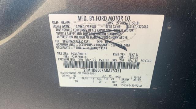 Photo 10 from auction – 2010 FORD FLEX SEL with VIN 2FMHK6CC7ABA25351