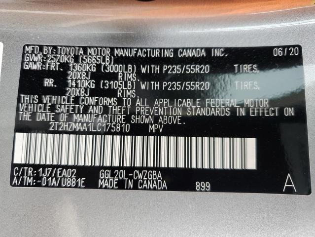 Photo 14 from auction – 2020 LEXUS RX 350 with VIN 2T2HZMAA1LC175810