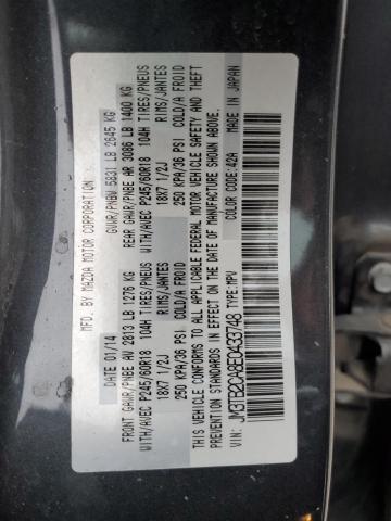 Photo 14 from auction – 2014 MAZDA CX-9 TOURI with VIN JM3TB2CA8E0433748
