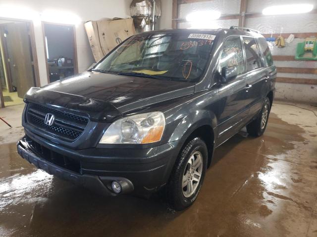 HONDA PILOT EXL 2004 with VIN 2HKYF18594H530399 - Photo from auction