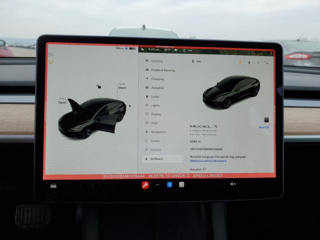 Photo 9 from auction – 2021 TESLA MODEL 3 with VIN 5YJ3E1EB0MF019444