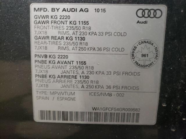 Photo 14 from auction – 2016 AUDI Q3 PRESTIG with VIN WA1GFCFS4GR009582
