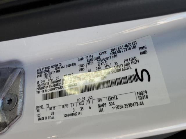 Photo 14 from auction – 2014 FORD ESCAPE S with VIN 1FMCU0F76EUC16632