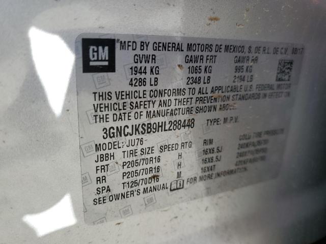 Photo 14 from auction – 2017 CHEVROLET TRAX LS with VIN 3GNCJKSB9HL288448