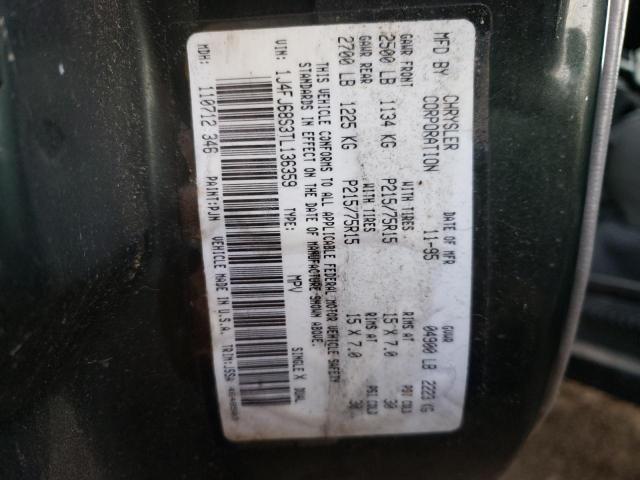 Photo 14 from auction – 1996 JEEP CHEROKEE S with VIN 1J4FJ68S3TL136359