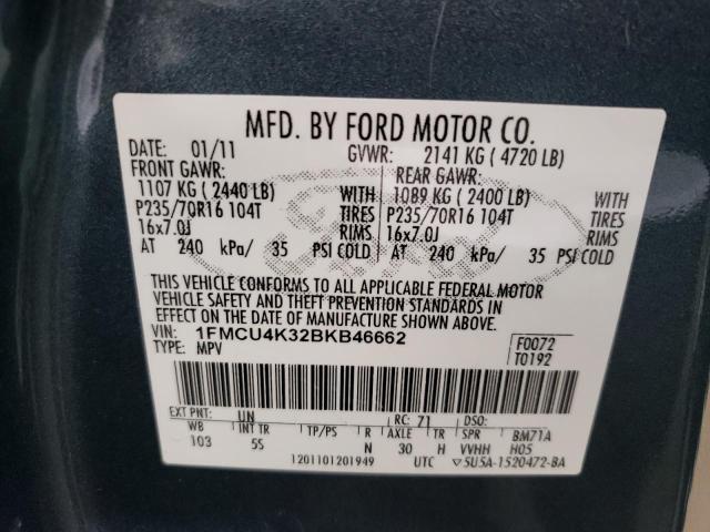 Photo 14 from auction – 2011 FORD ESCAPE HYB with VIN 1FMCU4K32BKB46662