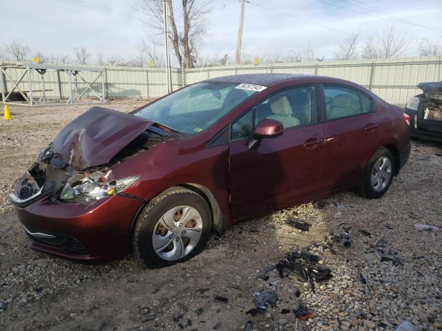 HONDA CIVIC LX 2013 with VIN 2HGFB2F51DH564844 - Photo from auction