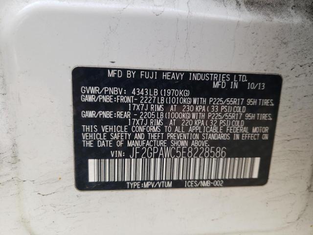 Photo 14 from auction – 2014 SUBARU XV CROSSTR with VIN JF2GPAWC5E8228586