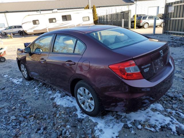 Photo 2 from auction – 2012 HONDA CIVIC LX with VIN 19XFB2F58CE046884