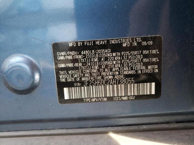 Photo 14 from auction – 2010 SUBARU FORESTER 2 with VIN JF2SH6DC2AH738055