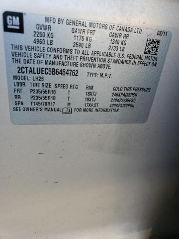Photo 14 from auction – 2011 GMC TERRAIN SL with VIN 2CTALUEC5B6464762