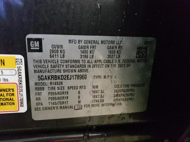 Photo 14 from auction – 2014 BUICK ENCLAVE with VIN 5GAKRBKD2EJ178960