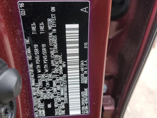 Photo 14 from auction – 2016 TOYOTA HIGHLANDER with VIN 5TDYKRFHXGS137789