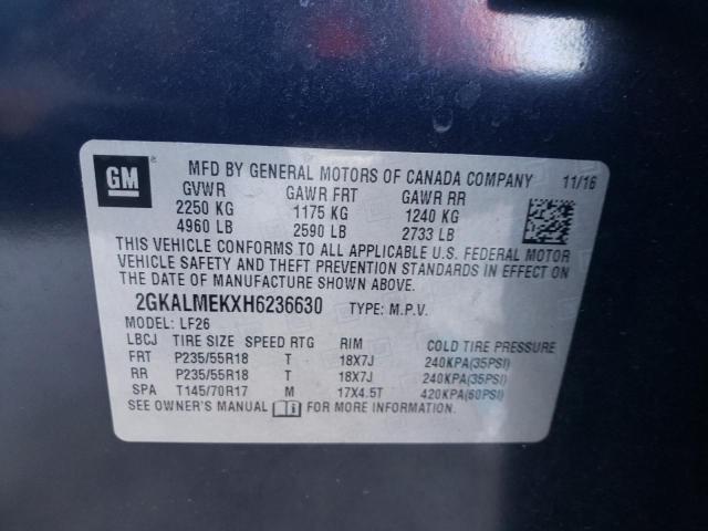 Photo 14 from auction – 2017 GMC TERRAIN SL with VIN 2GKALMEKXH6236630