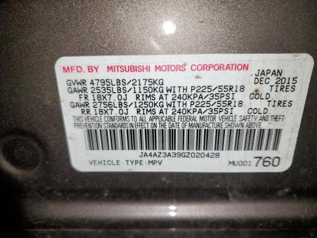 Photo 14 from auction – 2016 MITSUBISHI OUTLANDER with VIN JA4AZ3A39GZ020428