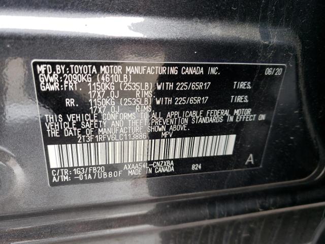 Photo 14 from auction – 2020 TOYOTA RAV4 LE with VIN 2T3F1RFV6LC113886