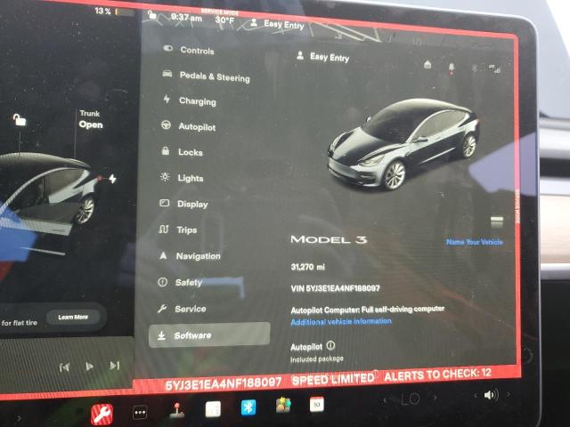 Photo 9 from auction – 2022 TESLA MODEL 3 with VIN 5YJ3E1EA4NF188097