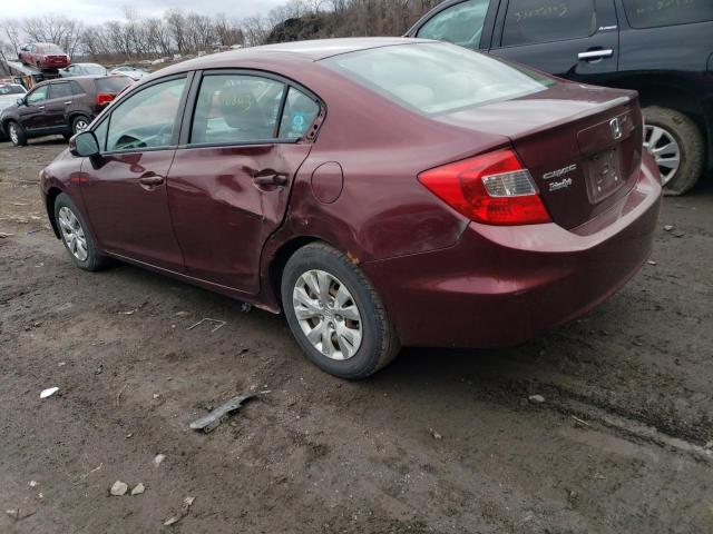 Photo 2 from auction – 2012 HONDA CIVIC LX with VIN 2HGFB2F5XCH534045