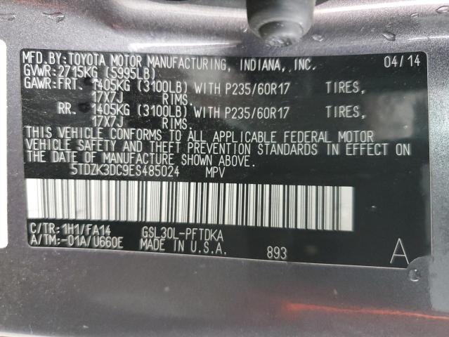 Photo 14 from auction – 2014 TOYOTA SIENNA with VIN 5TDZK3DC9ES485024