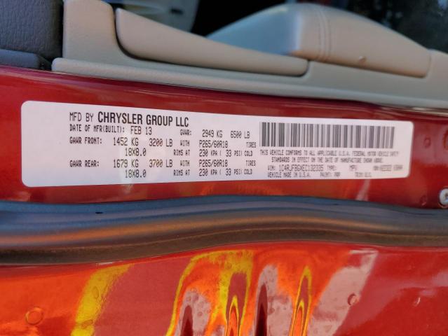 Photo 14 from auction – 2014 JEEP GRAND CHER with VIN 1C4RJFBGXEC132335