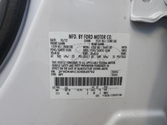 Photo 14 from auction – 2013 FORD EDGE LIMIT with VIN 2FMDK4KC3DBB28792