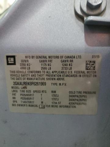 Photo 14 from auction – 2015 GMC TERRAIN SL with VIN 2GKALREK6F6261969