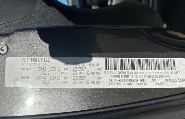 Photo 10 from auction – 2016 DODGE GRAND CARA with VIN 2C4RDGCG5GR163708