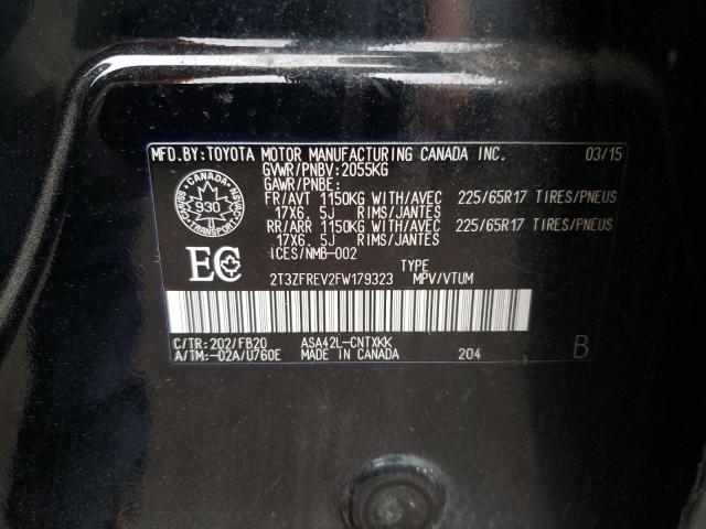 Photo 14 from auction – 2015 TOYOTA RAV4 LE with VIN 2T3ZFREV2FW179323