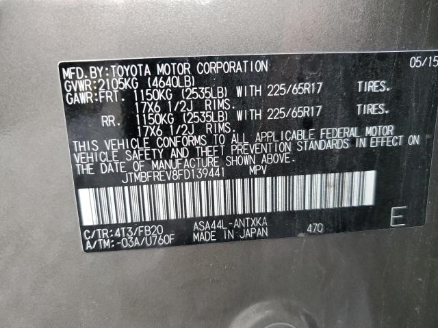 Photo 14 from auction – 2015 TOYOTA RAV4 LE with VIN JTMBFREV8FD139441